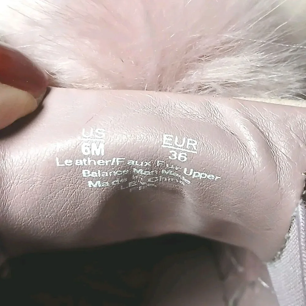 Sam Edelman Pink Suede Pom Pom Slip On Sneakers Womens 6 Blush Faux Fur